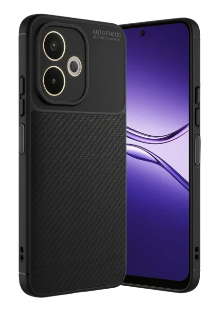 Uray store Oppo A5 Pro 4G Kılıf Auto Focus Karbon Kapak - Siyah
