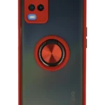 Uray store Oppo A54 4G Kılıf Montreal Yüzüklü Silikon Kapak - Kırmızı