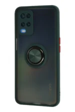 Uray store Oppo A54 4G Kılıf Montreal Yüzüklü Silikon Kapak - Yeşil - Görsel 2