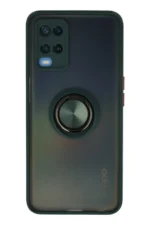 Uray store Oppo A54 4G Kılıf Montreal Yüzüklü Silikon Kapak - Yeşil