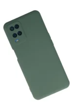 Uray store Oppo A54 4G Kılıf Nano içi Kadife Silikon - Koyu Yeşil - Görsel 2