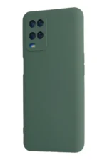 Uray store Oppo A54 4G Kılıf Nano içi Kadife Silikon - Koyu Yeşil - Görsel 3