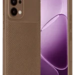 Uray store Oppo A6 Pro 4G Auto Focus Karbon Kapak - Kahverengi