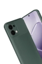 Uray store Oppo A6 Pro 4G Auto Focus Karbon Kapak - Koyu Yeşil - Görsel 2