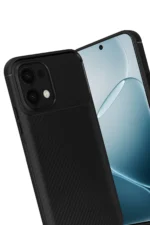 Uray store Oppo A6 Pro 4G Auto Focus Karbon Kapak - Siyah - Görsel 2