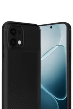 Uray store Oppo A6 Pro 4G Auto Focus Karbon Kapak - Siyah - Görsel 3
