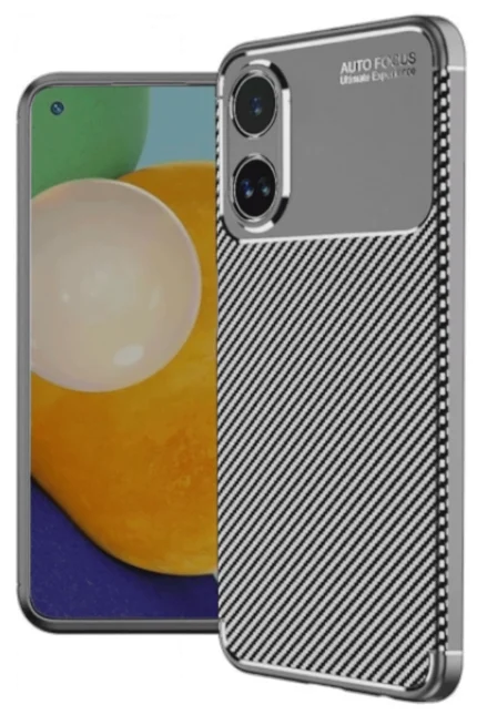 Uray store Oppo A60 Kılıf Auto Focus Karbon Kapak - Gri