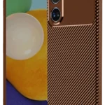 Uray store Oppo A60 Kılıf Auto Focus Karbon Kapak - Kahverengi