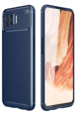 Uray store Oppo A73 Kılıf Auto Focus Karbon Kapak - Lacivert