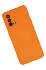 Uray store Oppo A74 4G Kılıf Nano içi Kadife Silikon - Turuncu - Görsel 2