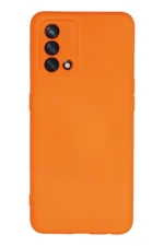 Uray store Oppo A74 4G Kılıf Nano içi Kadife Silikon - Turuncu