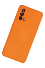 Uray store Oppo A74 4G Kılıf Nano içi Kadife Silikon - Turuncu - Görsel 3