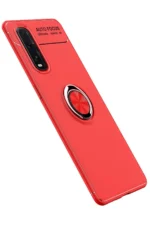 Uray store Oppo Find X2 Kılıf Range Yüzüklü Silikon - Kırmızı - Görsel 2