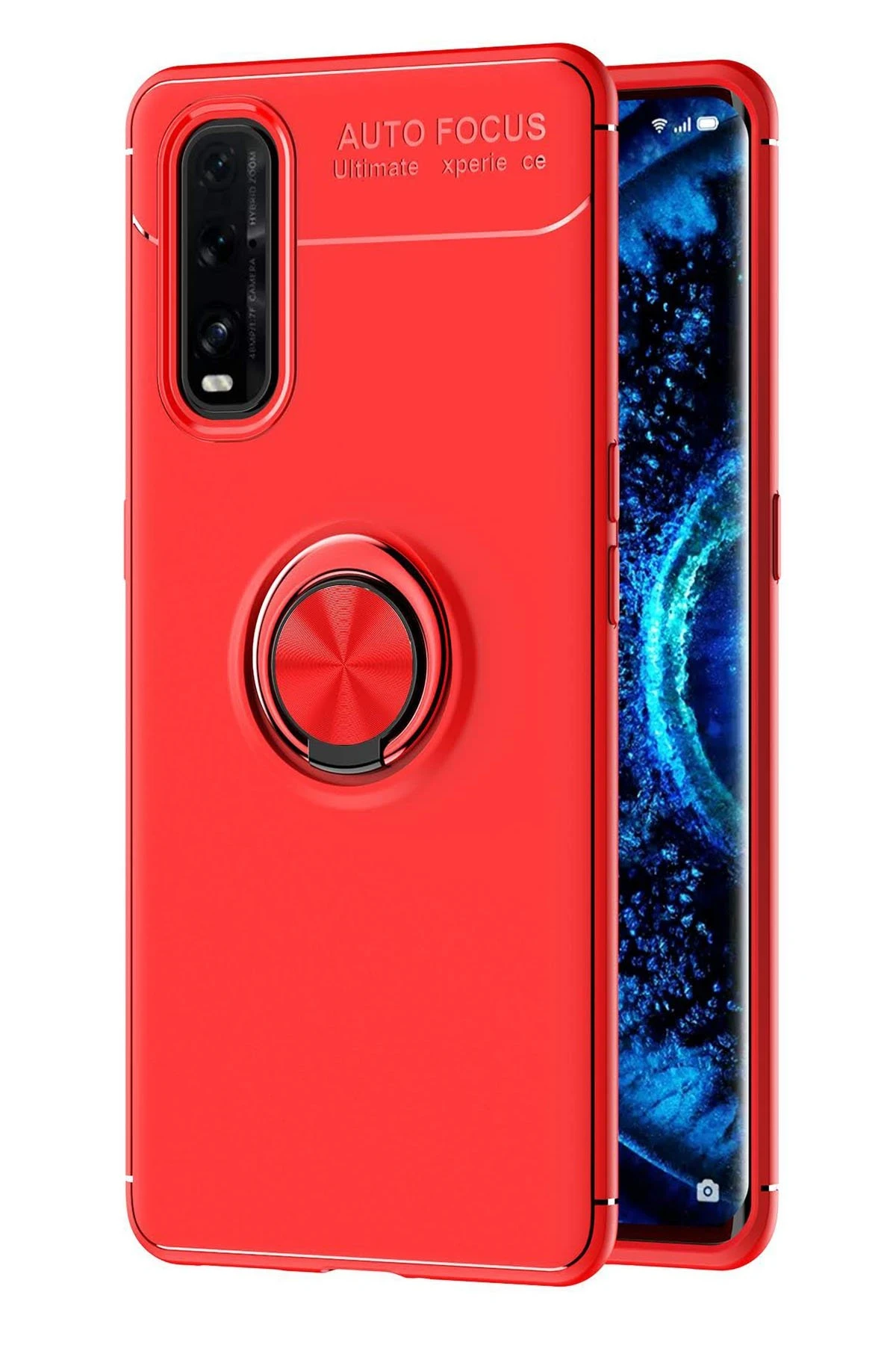 newface-oppo-find-x2-kilif-range-yuzuklu-silikon-kirmizi-default Uray store Oppo Find X2 Kılıf Range Yüzüklü Silikon - Kırmızı - Görsel 1