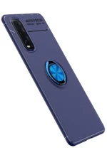 Uray store Oppo Find X2 Kılıf Range Yüzüklü Silikon - Mavi - Görsel 2