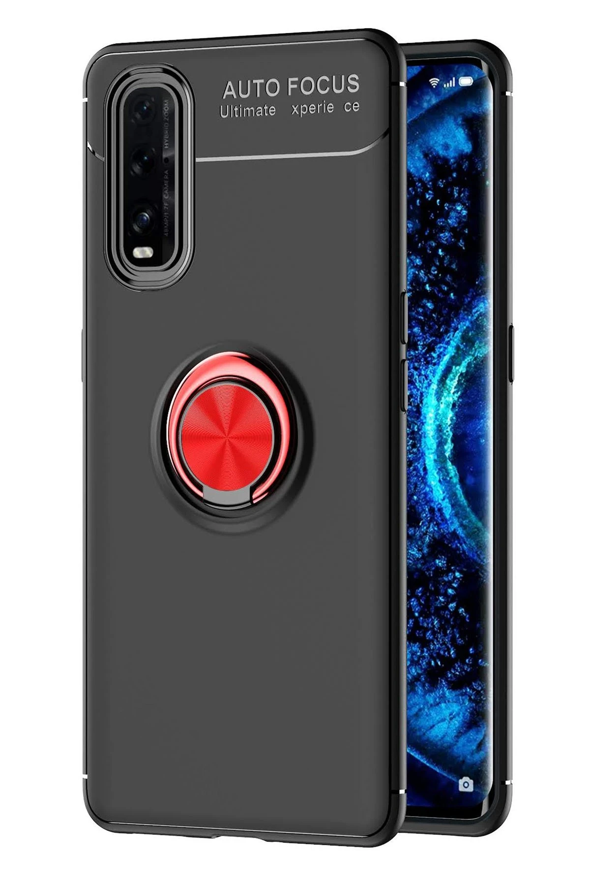 newface-oppo-find-x2-kilif-range-yuzuklu-silikon-siyah-kirmizi-default Uray store Oppo Find X2 Kılıf Range Yüzüklü Silikon - Siyah-Kırmızı - Görsel 1