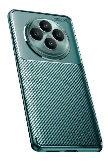 Uray store Oppo Reno 11 FS Kılıf Auto Focus Karbon Kapak - Koyu Yeşil