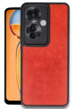 Uray store Oppo Reno 11F Kılıf Aras Deri Kapak - Kırmızı