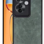 Uray store Oppo Reno 11F Kılıf Aras Deri Kapak - Koyu Yeşil