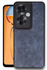 Uray store Oppo Reno 11F Kılıf Aras Deri Kapak - Lacivert