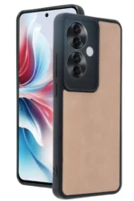 Uray store Oppo Reno 11F Kılıf Aras Deri Kapak - Pudra
