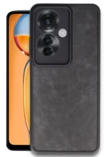Uray store Oppo Reno 11F Kılıf Aras Deri Kapak - Siyah