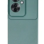 Uray store Oppo Reno 11F Kılıf Auto Focus Karbon Kapak - Koyu Yeşil