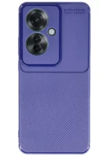 Uray store Oppo Reno 11F Kılıf Auto Focus Karbon Kapak - Lacivert