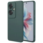 Uray store Oppo Reno 11F Kılıf First Silikon - Koyu Yeşil