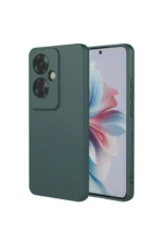 Uray store Oppo Reno 11F Kılıf First Silikon - Koyu Yeşil