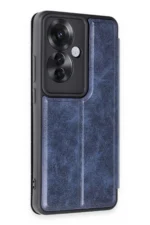 Uray store Oppo Reno 11F Kılıf Flip Cover - Lacivert - Görsel 2