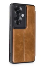 Uray store Oppo Reno 11F Kılıf Flip Cover - Taba - Görsel 2