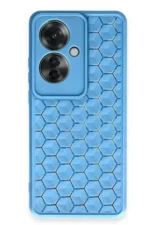 Uray store Oppo Reno 11F Kılıf Petek Silikon Kapak - Mavi