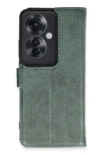 Uray store Oppo Reno 11F Kılıf Trend S Plus Kapaklı Kılıf - Yeşil