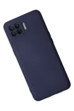 Uray store Oppo Reno 4 Lite Kılıf Nano içi Kadife Silikon - Lacivert - Görsel 3