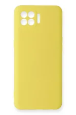 Uray store Oppo Reno 4 Lite Kılıf Nano içi Kadife Silikon - Sarı