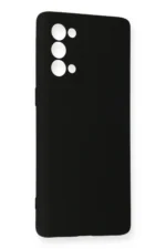 Uray store Oppo Reno 5 Kılıf Nano içi Kadife Silikon - Siyah - Görsel 2