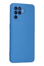 Uray store Oppo Reno 5 Lite Kılıf Nano içi Kadife Silikon - Mavi - Görsel 2