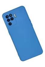 Uray store Oppo Reno 5 Lite Kılıf Nano içi Kadife Silikon - Mavi - Görsel 3