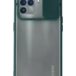 Uray store Oppo Reno 5 Lite Kılıf Palm Buzlu Kamera Sürgülü Silikon - Yeşil