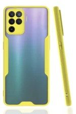 Uray store Oppo Reno 5 Lite Kılıf Platin Silikon - Sarı