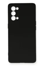 Uray store Oppo Reno 5 Pro Kılıf Nano içi Kadife Silikon - Siyah