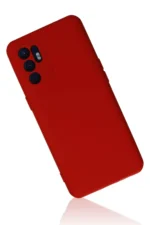 Uray store Oppo Reno 6 Kılıf Nano içi Kadife Silikon - Kırmızı - Görsel 2