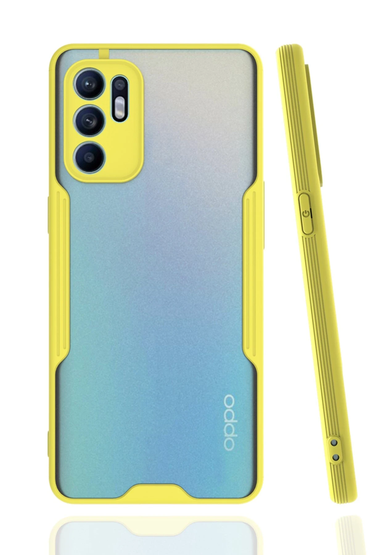 newface-oppo-reno-6-kilif-platin-silikon-sari-default Uray store Oppo Reno 6 Kılıf Platin Silikon - Sarı - Görsel 1