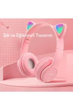 Uray store P47M Kablosuz Kedi Kulaklık - Mor - Görsel 4