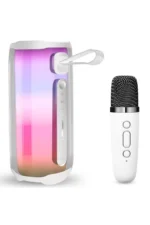 Uray store Pluse 5 Mikrofonlu RGB Kablosuz Hoparlör - Beyaz