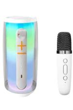 Uray store Pluse 6 Mikrofonlu RGB Kablosuz Hoparlör - Beyaz