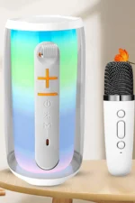 Uray store Pluse 6 Mikrofonlu RGB Kablosuz Hoparlör - Beyaz - Görsel 3