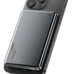 Uray store PW560 10.000 mAh Dijital Göstergeli 20W Type-C ve 15W Kablosuz Şarj PD Hızlı Şarj Magsafe Powerbank - Titanyum