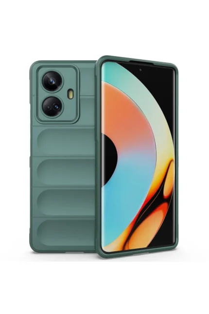 Uray store Realme 10 Pro 5G Kılıf Optimum Silikon - Koyu Yeşil